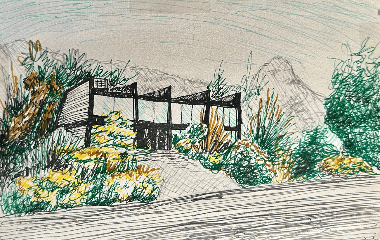Observational architectural sketch